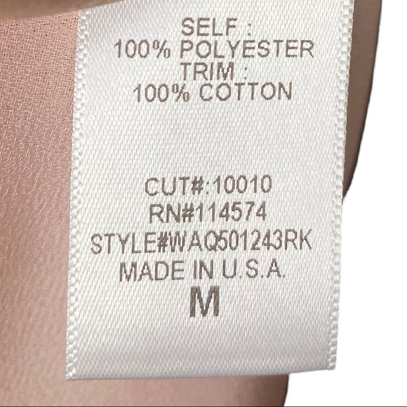 Pleione Peach Blouse Size Medium - Picture 6 of 7